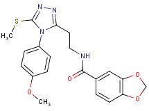 N-{2-[4-(4-methoxyphenyl)-5-(methylthio)-4H-1,2,4-triazol-3-yl]ethyl}-1,3-benzodioxole-5-carboxamide