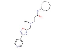 N-cycloheptyl-3-{methyl[(3-pyridin-4-yl-1,2,4-oxadiazol-5-yl)methyl]amino}propanamide