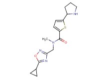 N-[(5-cyclopropyl-1,2,4-oxadiazol-3-yl)methyl]-N-methyl-5-(2-pyrrolidinyl)-2-thiophenecarboxamide trifluoroacetate