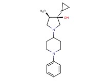 (3R*,4R*)-3-cyclopropyl-4-methyl-1-(1-phenyl-4-piperidinyl)-3-pyrrolidinol