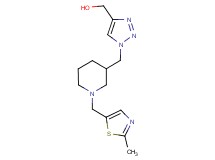 [1-({1-[(2-methyl-1,3-thiazol-5-yl)methyl]-3-piperidinyl}methyl)-1H-1,2,3-triazol-4-yl]methanol