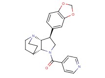 (2R*,3S*,6R*)-3-(1,3-benzodioxol-5-yl)-5-isonicotinoyl-1,5-diazatricyclo[5.2.2.0~2,6~]undecane