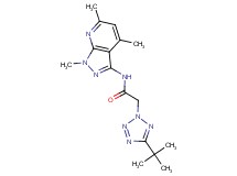 2-(5-tert-butyl-2H-tetrazol-2-yl)-N-(1,4,6-trimethyl-1H-pyrazolo[3,4-b]pyridin-3-yl)acetamide