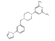 1-(2,6-dimethyl-4-pyridinyl)-4-[3-(1H-pyrazol-1-yl)benzyl]piperazine