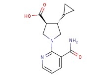 (3S*,4S*)-1-[3-(aminocarbonyl)-2-pyridinyl]-4-cyclopropyl-3-pyrrolidinecarboxylic acid