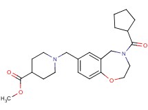 methyl 1-{[4-(cyclopentylcarbonyl)-2,3,4,5-tetrahydro-1,4-benzoxazepin-7-yl]methyl}-4-piperidinecarboxylate