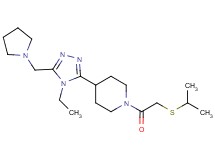 4-[4-ethyl-5-(pyrrolidin-1-ylmethyl)-4H-1,2,4-triazol-3-yl]-1-[(isopropylthio)acetyl]piperidine