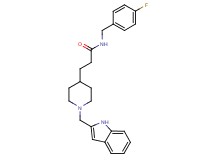 N-(4-fluorobenzyl)-3-[1-(1H-indol-2-ylmethyl)-4-piperidinyl]propanamide