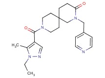 9-[(1-ethyl-5-methyl-1H-pyrazol-4-yl)carbonyl]-2-(pyridin-4-ylmethyl)-2,9-diazaspiro[5.5]undecan-3-one