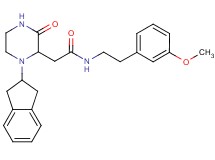 2-[1-(2,3-dihydro-1H-inden-2-yl)-3-oxo-2-piperazinyl]-N-[2-(3-methoxyphenyl)ethyl]acetamide