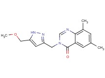 3-{[5-(methoxymethyl)-1H-pyrazol-3-yl]methyl}-6,8-dimethylquinazolin-4(3H)-one