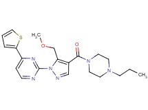 2-{5-(methoxymethyl)-4-[(4-propyl-1-piperazinyl)carbonyl]-1H-pyrazol-1-yl}-4-(2-thienyl)pyrimidine