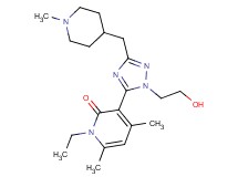 1-ethyl-3-{1-(2-hydroxyethyl)-3-[(1-methylpiperidin-4-yl)methyl]-1H-1,2,4-triazol-5-yl}-4,6-dimethylpyridin-2(1H)-one