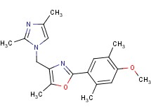4-[(2,4-dimethyl-1H-imidazol-1-yl)methyl]-2-(4-methoxy-2,5-dimethylphenyl)-5-methyl-1,3-oxazole