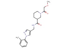 1-(methoxyacetyl)-N-{[1-(2-methylphenyl)-1H-pyrazol-4-yl]methyl}piperidine-3-carboxamide