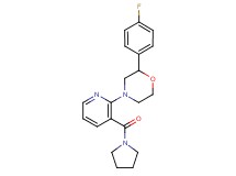 2-(4-fluorophenyl)-4-[3-(pyrrolidin-1-ylcarbonyl)pyridin-2-yl]morpholine