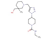 N-ethyl-4-(4-{[3-(hydroxymethyl)-3-methyl-1-piperidinyl]methyl}-1H-1,2,3-triazol-1-yl)-1-piperidinecarboxamide trifluoroacetate (salt)