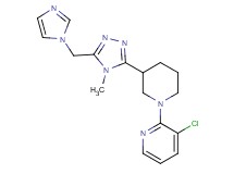 3-chloro-2-{3-[5-(1H-imidazol-1-ylmethyl)-4-methyl-4H-1,2,4-triazol-3-yl]piperidin-1-yl}pyridine