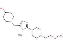 1-({5-[1-(2-methoxyethyl)piperidin-4-yl]-4-methyl-4H-1,2,4-triazol-3-yl}methyl)piperidin-4-ol