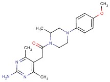 5-{2-[4-(4-methoxyphenyl)-2-methyl-1-piperazinyl]-2-oxoethyl}-4,6-dimethyl-2-pyrimidinamine