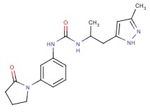 N-[1-methyl-2-(3-methyl-1H-pyrazol-5-yl)ethyl]-N'-[3-(2-oxopyrrolidin-1-yl)phenyl]urea
