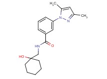 3-(3,5-dimethyl-1H-pyrazol-1-yl)-N-[(1-hydroxycyclohexyl)methyl]benzamide