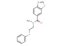 N-methyl-N-[2-(phenylthio)ethyl]-1,3-benzothiazole-6-carboxamide