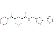 (3R*,5S*)-N-{[5-(2-furyl)isoxazol-3-yl]methyl}-5-(morpholin-4-ylcarbonyl)piperidine-3-carboxamide
