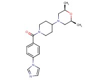 (2R*,6S*)-4-{1-[4-(1H-imidazol-1-yl)benzoyl]-4-piperidinyl}-2,6-dimethylmorpholine