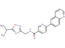 N-[(5-isopropyl-1,2,4-oxadiazol-3-yl)methyl]-6-quinolin-6-ylnicotinamide