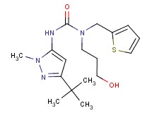 N'-(3-tert-butyl-1-methyl-1H-pyrazol-5-yl)-N-(3-hydroxypropyl)-N-(2-thienylmethyl)urea