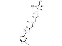 1-[5-(1,5-dimethyl-1H-pyrrol-2-yl)-1,3,4-oxadiazol-2-yl]-N-methyl-N-{[3-(3-methylphenyl)-1,2,4-oxadiazol-5-yl]methyl}methanamine