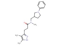 3-(4,5-dimethyl-1H-pyrazol-3-yl)-N-methyl-N-[(1-phenyl-3-pyrrolidinyl)methyl]propanamide