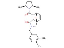 (3aR*,6S*)-2-(3,4-dimethylbenzyl)-7-{[(2R*,5S*)-2,5-dimethylpyrrolidin-1-yl]carbonyl}-2,3,7,7a-tetrahydro-3a,6-epoxyisoindol-1(6H)-one