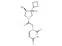 1-{2-[(3R*,4R*)-3-cyclobutyl-3-hydroxy-4-methyl-1-pyrrolidinyl]-2-oxoethyl}-2,4(1H,3H)-pyrimidinedione