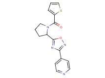 4-{5-[1-(2-thienylcarbonyl)-2-pyrrolidinyl]-1,2,4-oxadiazol-3-yl}pyridine
