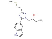 1-{5-(1H-indol-5-yl)-3-[2-(methylthio)ethyl]-1H-1,2,4-triazol-1-yl}butan-2-ol