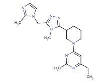 4-ethyl-2-methyl-6-(3-{4-methyl-5-[(2-methyl-1H-imidazol-1-yl)methyl]-4H-1,2,4-triazol-3-yl}piperidin-1-yl)pyrimidine