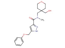 N-{[4-(hydroxymethyl)tetrahydro-2H-pyran-4-yl]methyl}-N-methyl-5-(phenoxymethyl)-1H-pyrazole-3-carboxamide
