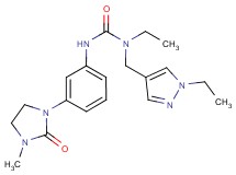 N-ethyl-N-[(1-ethyl-1H-pyrazol-4-yl)methyl]-N'-[3-(3-methyl-2-oxoimidazolidin-1-yl)phenyl]urea