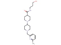 N-(3-hydroxypropyl)-1'-[(6-methylpyridin-2-yl)methyl]-1,4'-bipiperidine-4-carboxamide