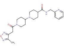 1'-[(4-methyl-1,2,5-oxadiazol-3-yl)acetyl]-N-(2-pyridinylmethyl)-1,4'-bipiperidine-4-carboxamide