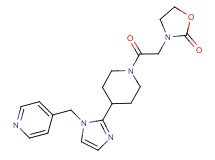 3-(2-oxo-2-{4-[1-(4-pyridinylmethyl)-1H-imidazol-2-yl]-1-piperidinyl}ethyl)-1,3-oxazolidin-2-one
