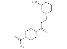 1-acetyl-4-[3-(3-methyl-1-piperidinyl)propanoyl]piperazine trifluoroacetate