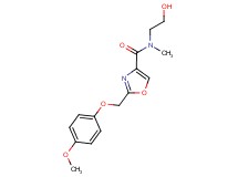 N-(2-hydroxyethyl)-2-[(4-methoxyphenoxy)methyl]-N-methyl-1,3-oxazole-4-carboxamide
