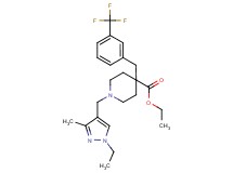 ethyl 1-[(1-ethyl-3-methyl-1H-pyrazol-4-yl)methyl]-4-[3-(trifluoromethyl)benzyl]-4-piperidinecarboxylate