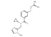 N-cyclopropyl-N-[(1-methyl-1H-imidazol-2-yl)methyl]-3-[(2-methylprop-2-en-1-yl)oxy]benzamide