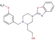 2-[4-(1,3-benzoxazol-2-yl)-1-(3-methoxybenzyl)-2-piperazinyl]ethanol
