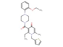 3-{[4-(2-ethoxyphenyl)-1-piperazinyl]carbonyl}-2-ethyl-6-methyl-1-(2-thienylmethyl)-4(1H)-pyridinone