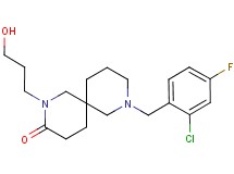8-(2-chloro-4-fluorobenzyl)-2-(3-hydroxypropyl)-2,8-diazaspiro[5.5]undecan-3-one